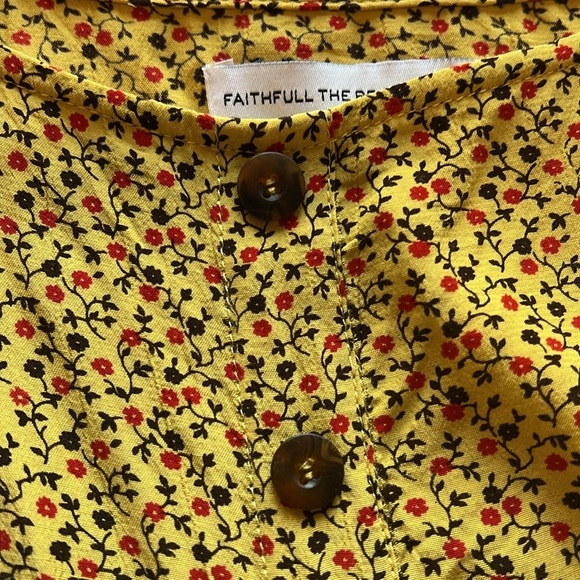 Faithfull The Brand Arrieta Slip Dress buttondown adjustable spaghetti strp sz 6 - Picture 8 of 11